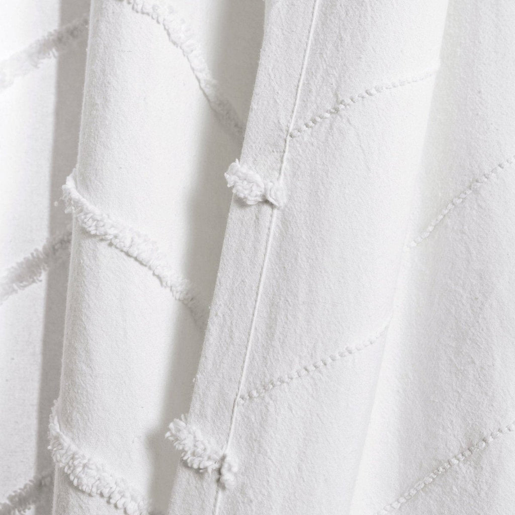 Chenille Chevron Window Curtain Panel Set