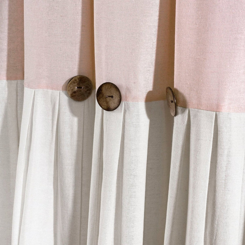 Linen Button Window Curtain Panel