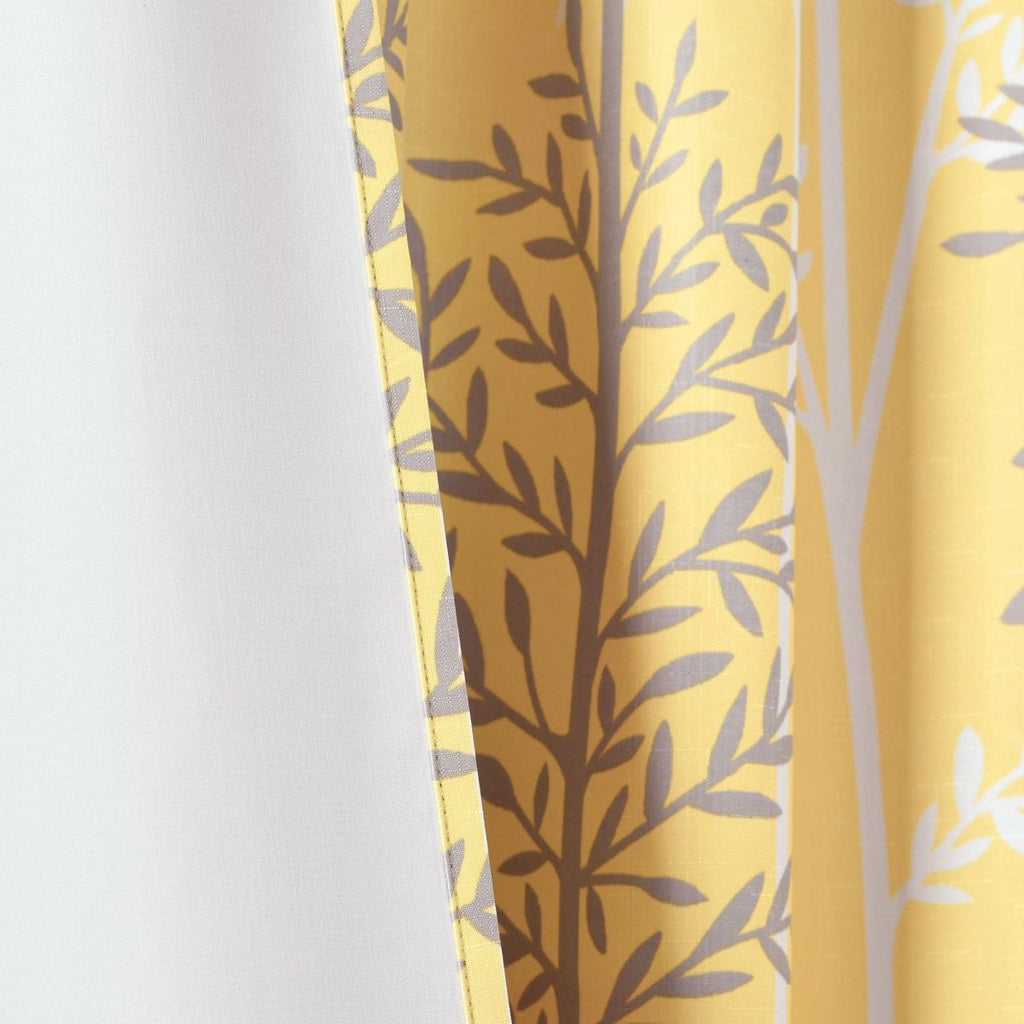 Linear Tree Insulated Rod Pocket Blackout Curtain Panel Set