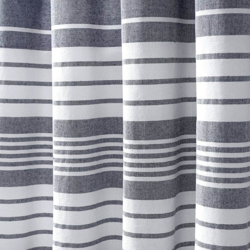 Nantucket Yarn Dyed Tassel Fringe Window Curtain Panel Set