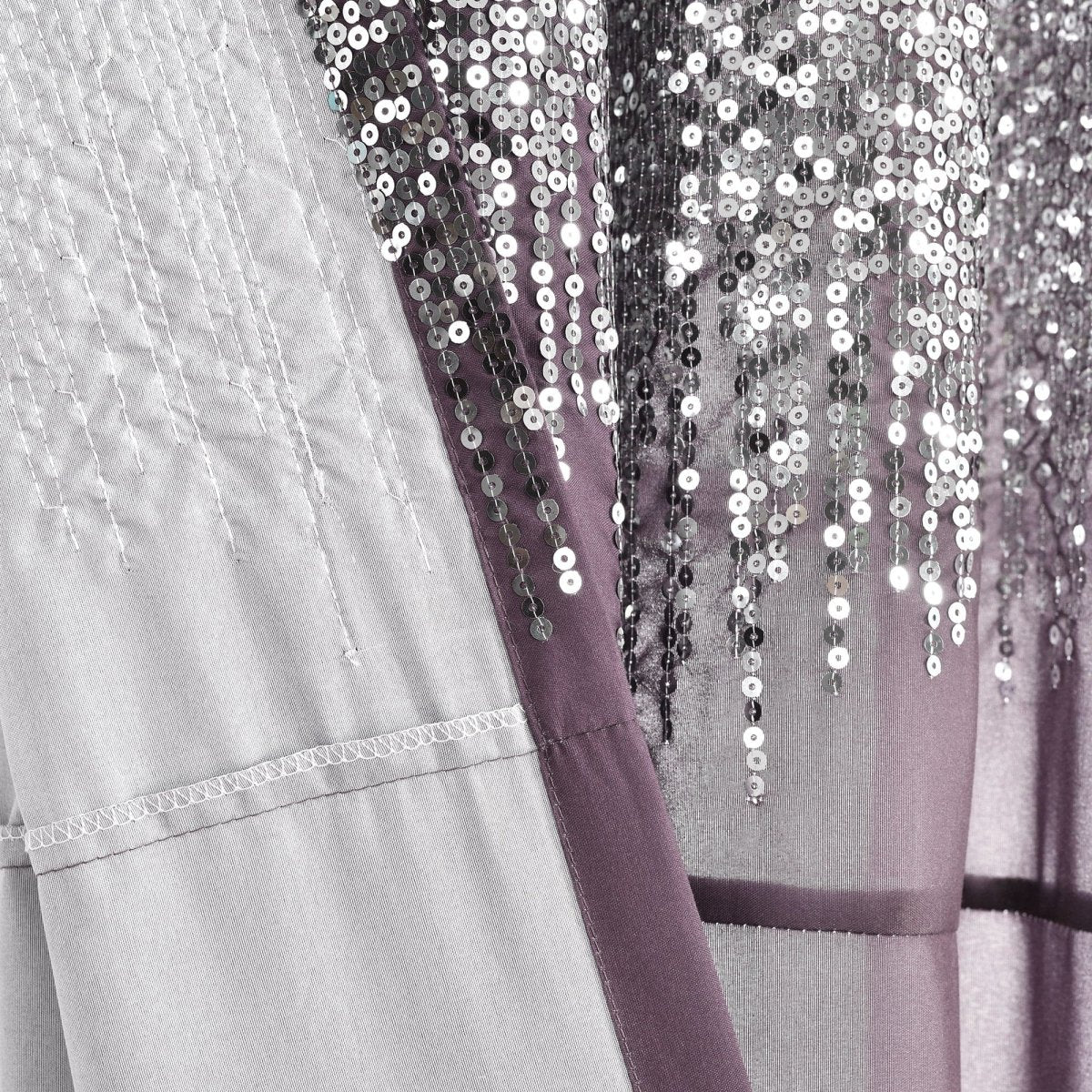 Shimmer Sequins Window Curtain Panel Set