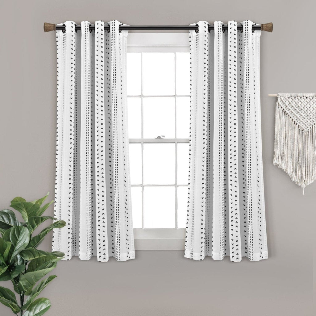 Hygge Stripe Window Curtain Panel Set