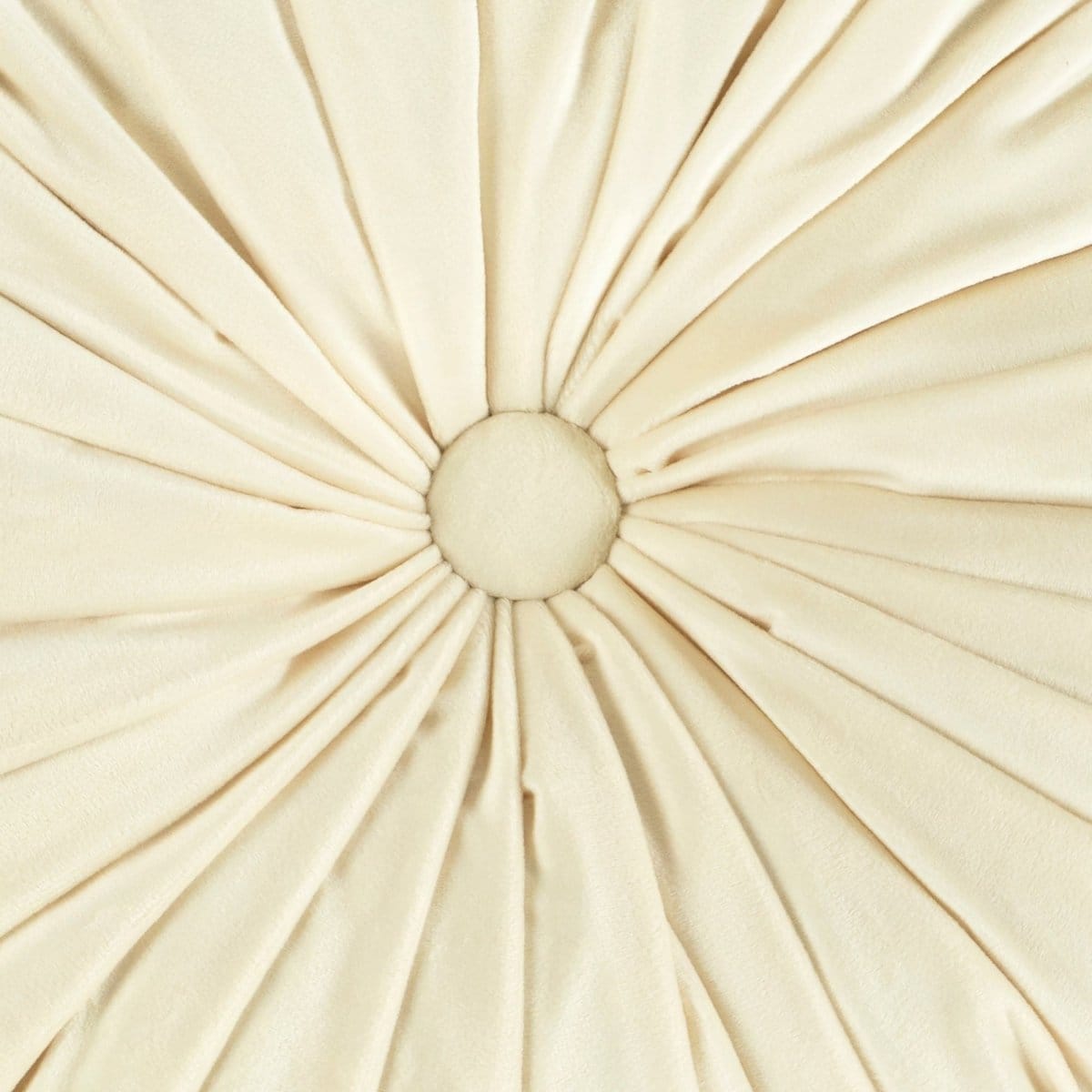Round Pleated Soft Velvet Throw Pillow