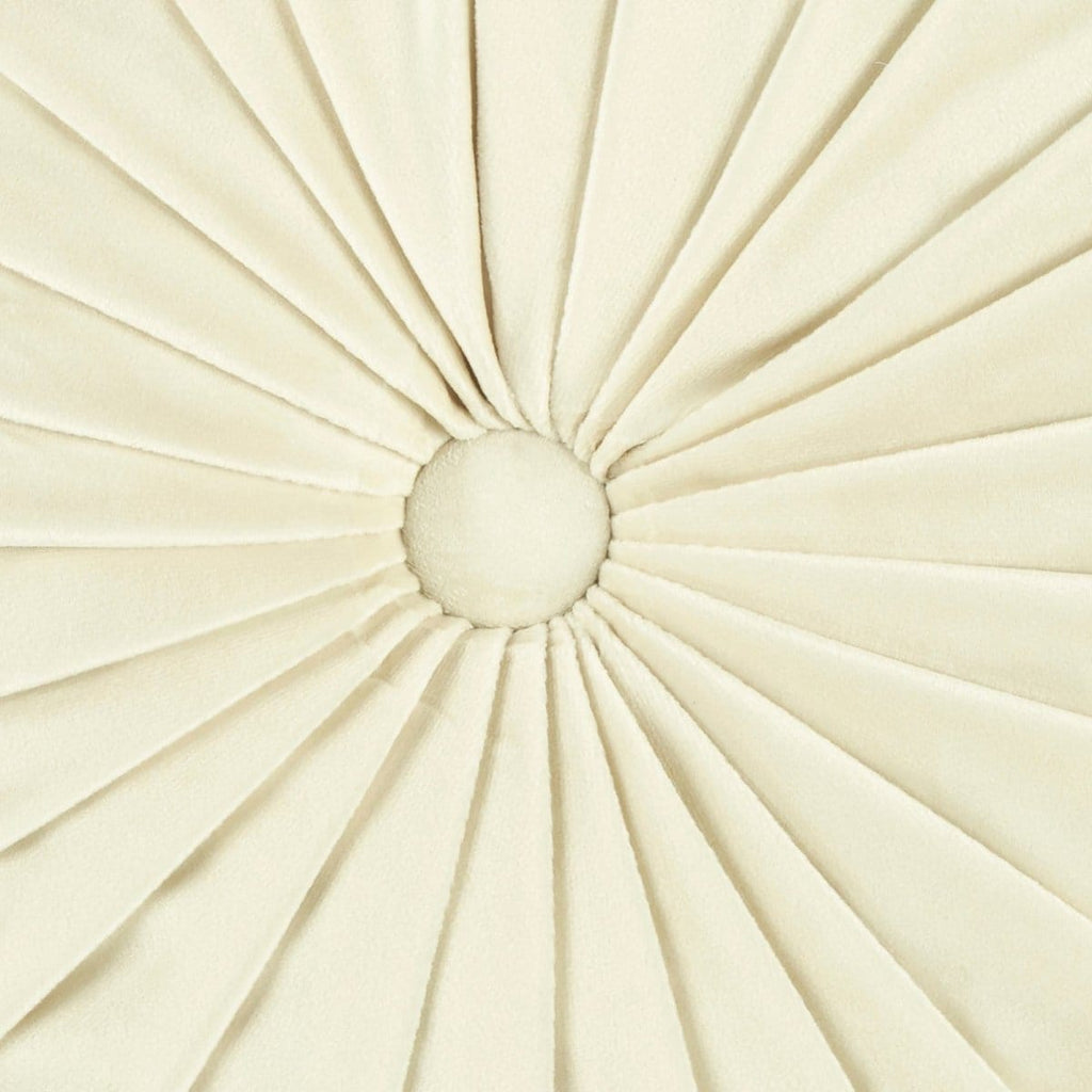 Round Pleated Soft Velvet Throw Pillow