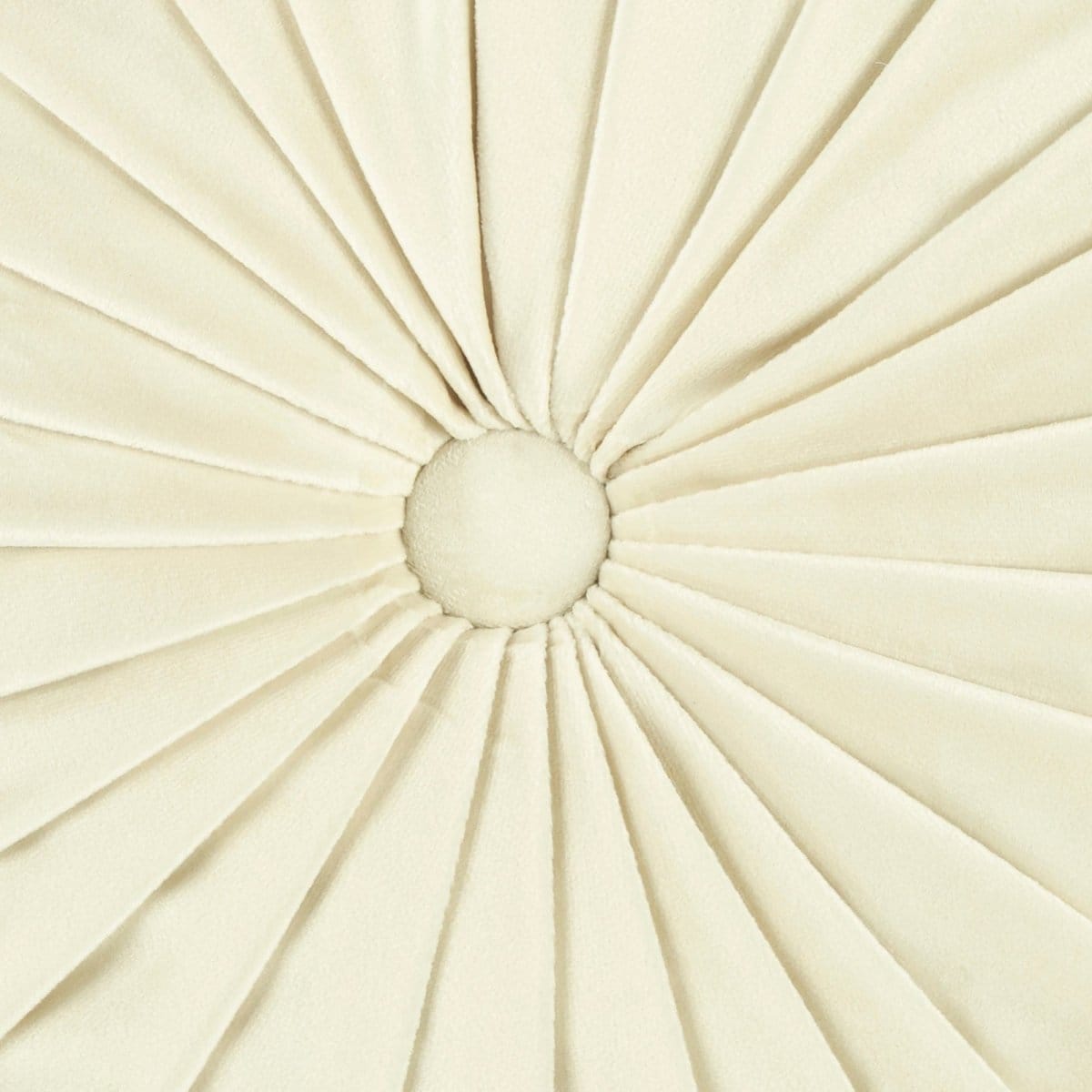 Round Pleated Soft Velvet Throw Pillow